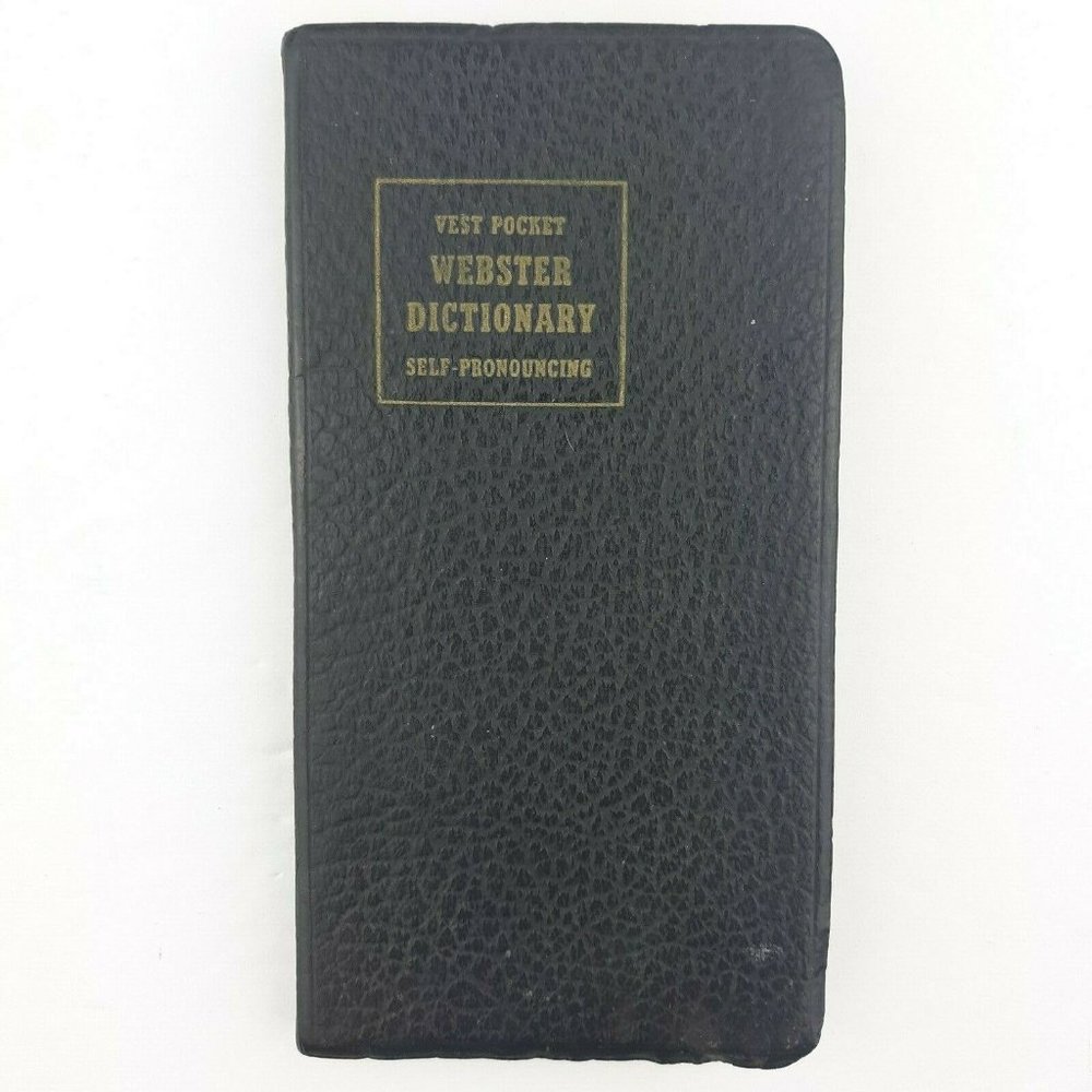 Vintage Vest Pocket Webster Dictionary Self-Pronouncing 1953